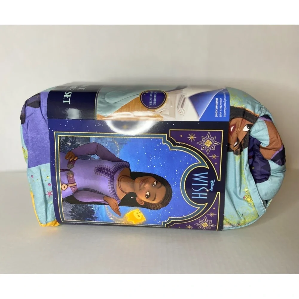 Disney Wish Asha Twin Full Reversible Comforter Pillowcase Bedding Set‎